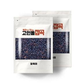 H고인돌잡곡 국내산 찰흑미 흑미쌀 500g+500g