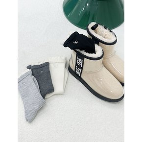 1324진주리본 울 여성 겨울 패션 보석 양말 wool   socks