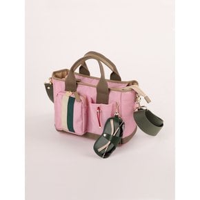 MONICA BLOSSOM_CHERRY BLOSSOM  with Khaki or Hunter Green Strap