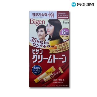 동아제약 비겐크림톤(자연갈색)염색약 40g, 6G