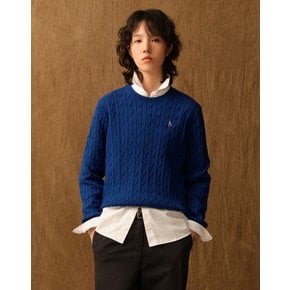 [26SS] [아이코닉] 케이블 긴소매 풀오버 블루 HSSW6AC12B2