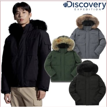 디스커버리 23F/W[정상가550000] 디스커버리 남성 밀포드 구스다운 숏패딩라쿤털DMDJ8A036