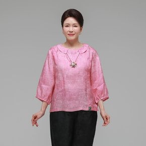 더하랑 소담드리 여름 인견 블라우스 핑크