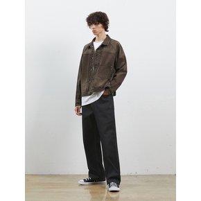 DENIM RAGLAN SLEEVE WORK JACKET BROWN