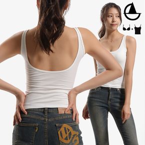 과감하게 파인 백리스 캡내장 골지 브라탑 요가복 rs7099