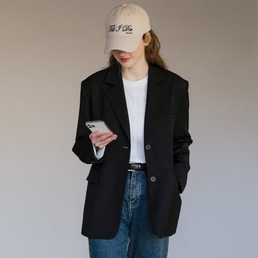 틸아이다이 Back lip pocket detail jacket_Black