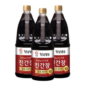 청정원 두번달여더진한 진간장골드 1.7L x 3개_