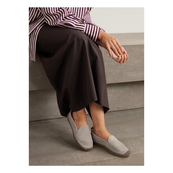 브루넬로쿠치넬리 비즈 장식 스웨이드 에스파드리유 라이트 그레이 46376663162854192