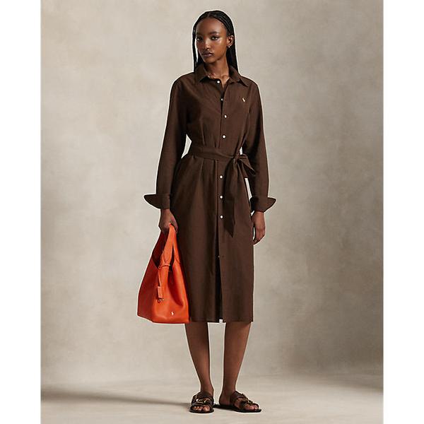 여성 코튼 리넨 벨트 셔츠드레스(WMPODRSNFA21029201)