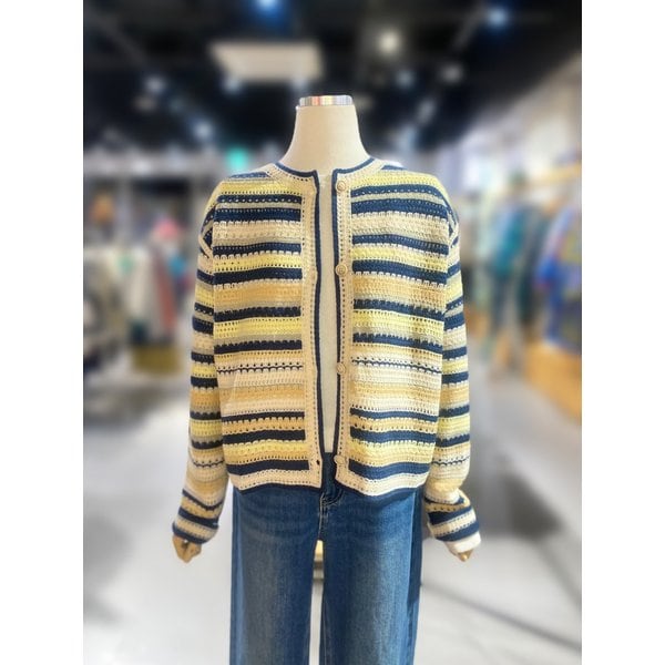 [여주점] 멀티 스트라이프 니트 자켓 (BAJK02511)