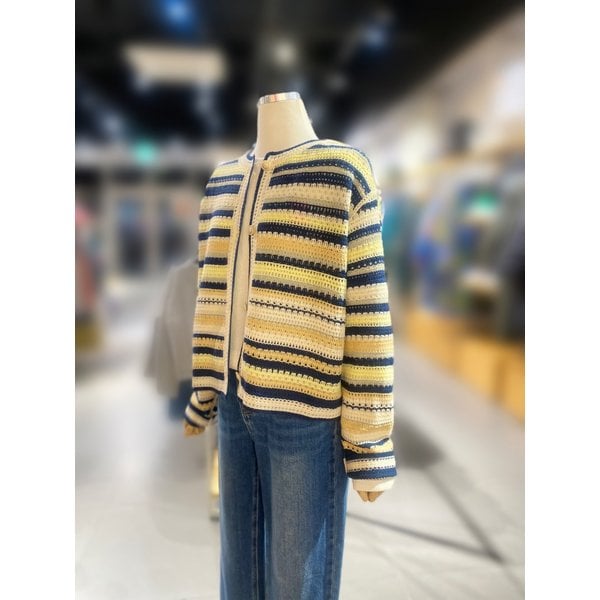[여주점] 멀티 스트라이프 니트 자켓 (BAJK02511)
