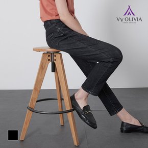 비비올리비아 블랙 데님 배기팬츠_VVCMPYF8161