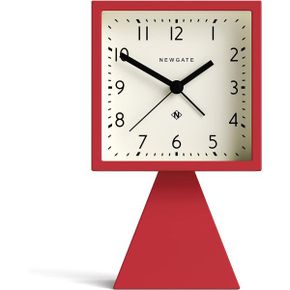 영국 뉴게이트 시계 GATE Brian Retro Alarm/Desk Clock Square Alarm Mantel 아날로그 NoTick S