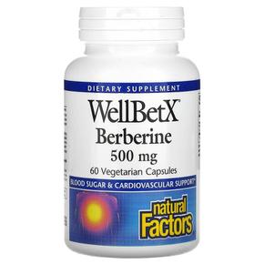 미국직구 Natural Factors 내추럴팩터스 WellBetX 웰벳엑스 베르베린 500mg 60캡슐