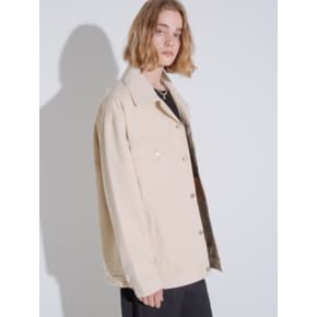 OVERFIT PIGMENT PEACH TRUCKER JACKET_IVORY