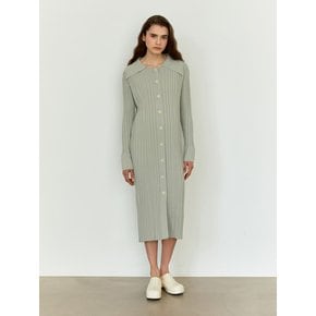 RTS COLLAR BUTTON KNIT DRESS_3COLORS