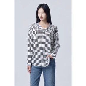 스트라이프 후드 티셔츠 BATSE1641