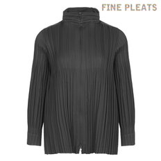 [FINE PLEATS] 피네 플리츠 하이넥 점퍼 챠콜