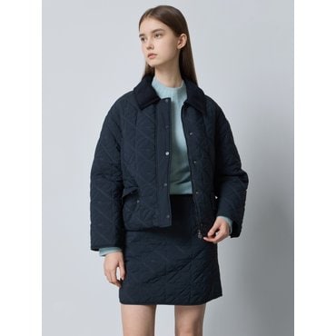 CC콜렉트 씨씨콜렉트 카라 배색 로고 자수 경량 다운 C244PSG941