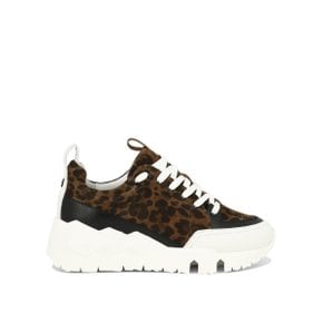 [피에르하디] Sneakers RS01ZCALF-PRINTED SUEDE KIDLEOPARD-BLACK Brown