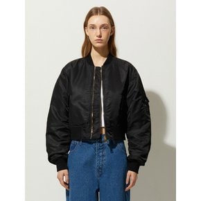 CROP BOMBER JACKET_BLACK