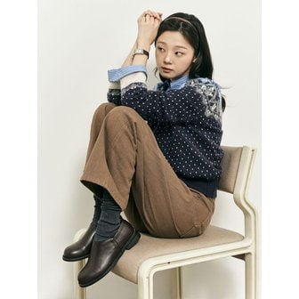 빈폴레이디스 [B. my] 페어아일 라운드넥 니트  네이비 (BF5X51N02R)