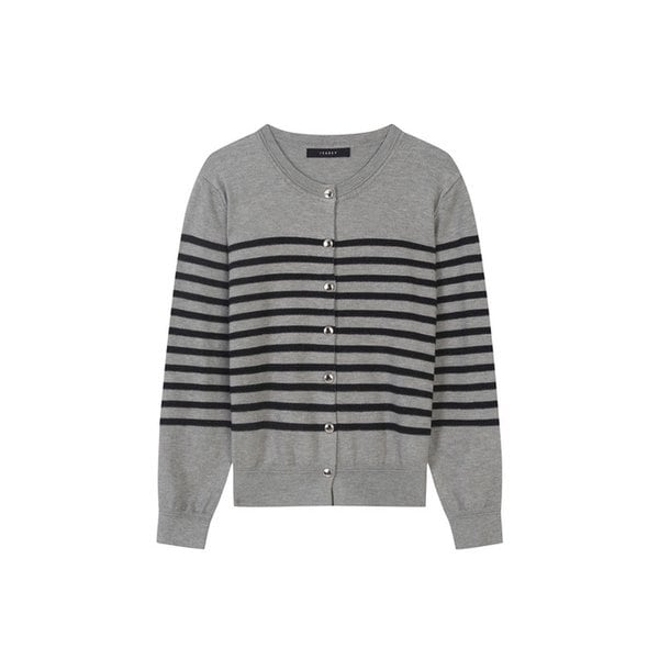 라운드넥 스트라이프 니트 가디건 (VJCCI2902)