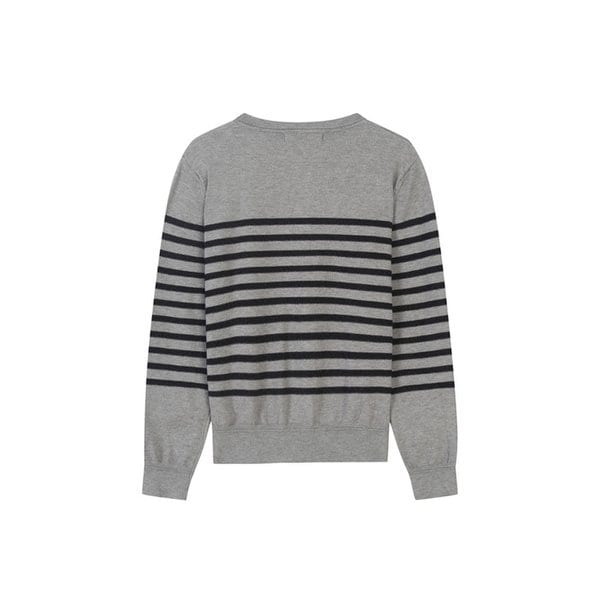 라운드넥 스트라이프 니트 가디건 (VJCCI2902)