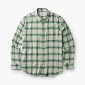 [imported Fabric] 그린 옴브레 체크 셔츠 (컴포트핏) AHSAW25811GRX
