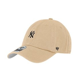 47브랜드 B-BSRNR17GWS-KHA 클린업 NY 뉴욕 양키스 스몰 로고 볼캡