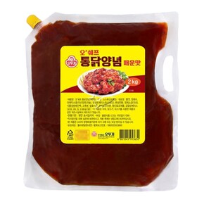 오뚜기 오쉐프 통닭양념 매운맛 2kg x 3개