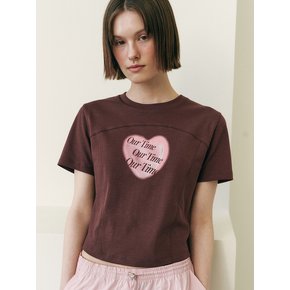 OUR HEART PAINTING CROP T-SHIRTS BR