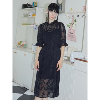 일루스트리스 일루전 BK FLOWER SEE-THROUGH DRESS