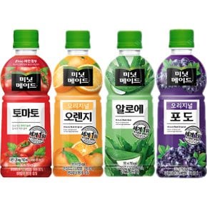 미닛메이드 350ml 4종 혼합(토마토5개+오렌지5개+알로에5개+포도5개) /