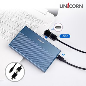 USB3.2 Gen2 2.5인치 HDD SSD 외장하드케이스 A+C젠더 알루미늄 간편조립 HDD-800VA