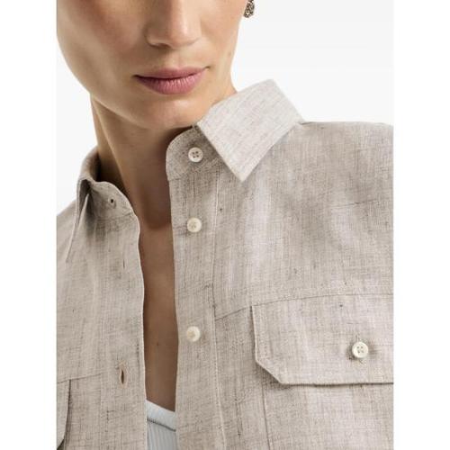 브루넬로 쿠치넬리 셔츠 MQ194M3M06 C034 NEUTRALS