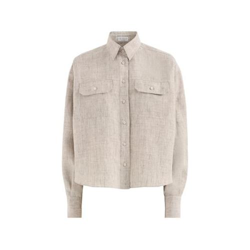 브루넬로 쿠치넬리 셔츠 MQ194M3M06 C034 NEUTRALS