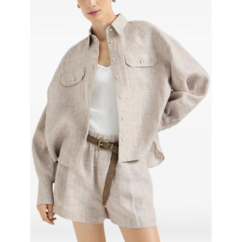 브루넬로 쿠치넬리 셔츠 MQ194M3M06 C034 NEUTRALS