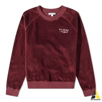 스포티앤리치 SPORTYRICH SR SPORT VELOUR CREWNECK - MERLOT (CR751) (SR 스포츠 벨루어 크루넥 스웨트셔츠)