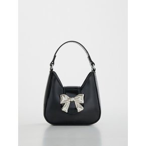 GLOSSY RIBBON MINI BAG _ BLACK