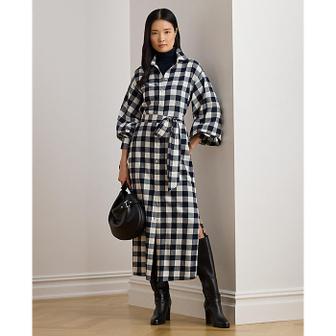 로렌 랄프 로렌 버팔로 체크 벨트 코튼 셔츠드레스(WMLRDRSS6820213101)