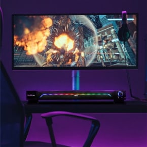 앱코 S600 게이밍 RGB 사운드바 모니터 스피커