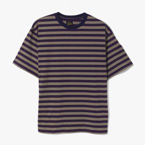 니들스 반팔티셔츠 S/S CREW NECK TEE (COTTON STRIPE JERSEY) PURPLE NDD1M60000A69