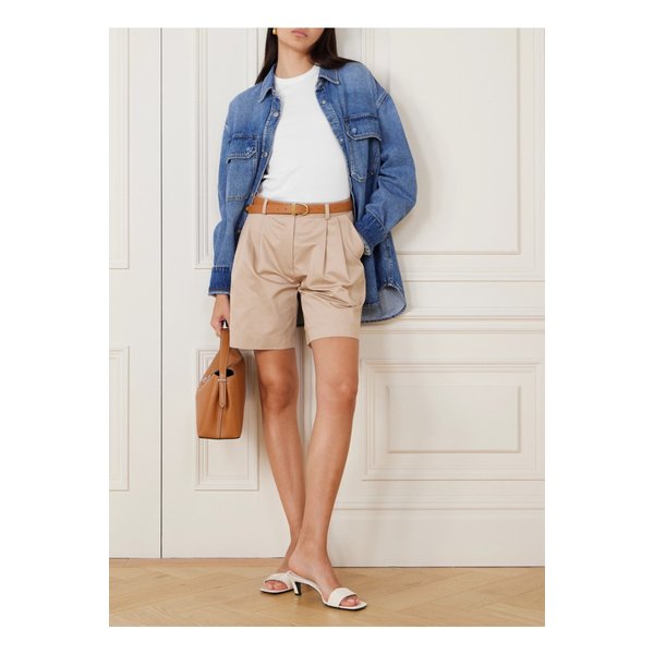 골지 스트레치 코튼 저지 티셔츠 화이트 1647597336388912