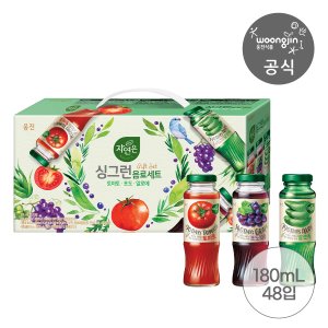 웅진식품 자연은 싱그런음료세트 180㎖ 12병 4세트
