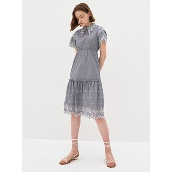 엣드맹 5S Floral-embroidered cotton midi dress