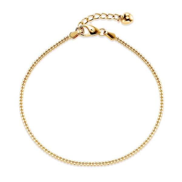 [모룬] 14K 1.4mm 프리티 하트참 볼체인 팔찌 MOB40701