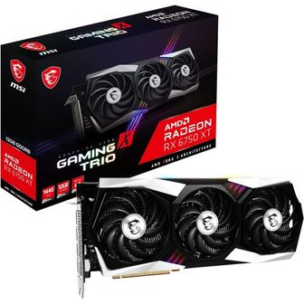  영국 MSI 그래픽카드0108 Radeon RX 6750 XT GAMING X TRIO 12G Gaming Graphics Card 12GB GDDR