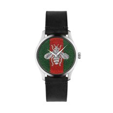 YA1264149 G타임리스 남녀공용 가죽 쿼츠 38mm