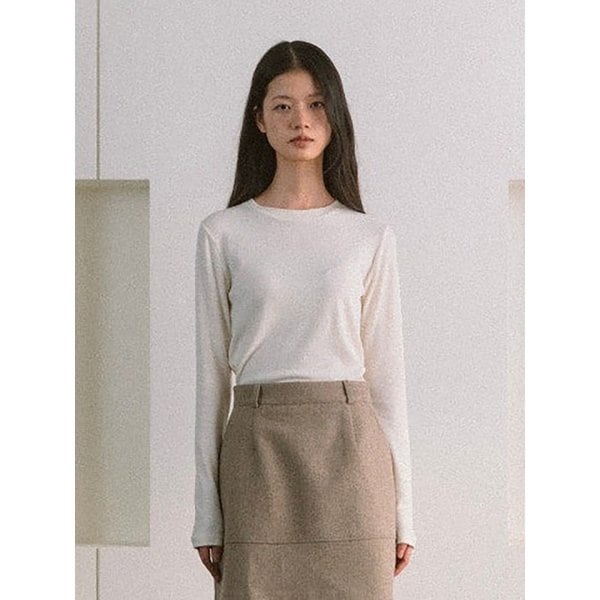 Wool Round T-Shirt (Ivory)